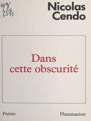 cover image of Dans cette obscurité